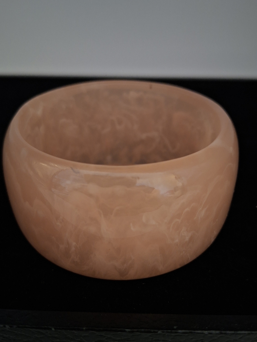 Blush Marbleized Lucite Bangle Bracelet